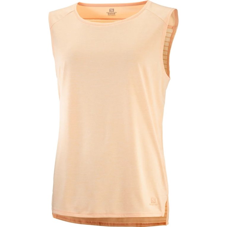 Tank Top Salomon Outline Summer Mujer Albaricoque | MX WVPU913